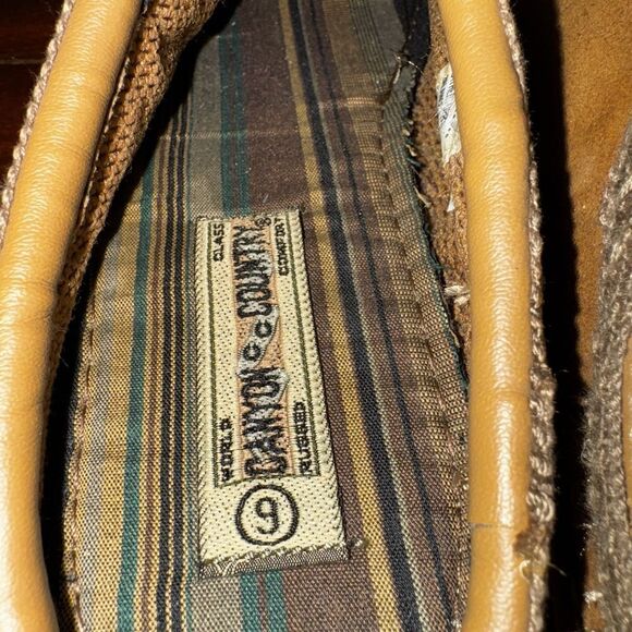 Brown Suede slipon slippers-outdoor sole sz 6 - Picture 8 of 9